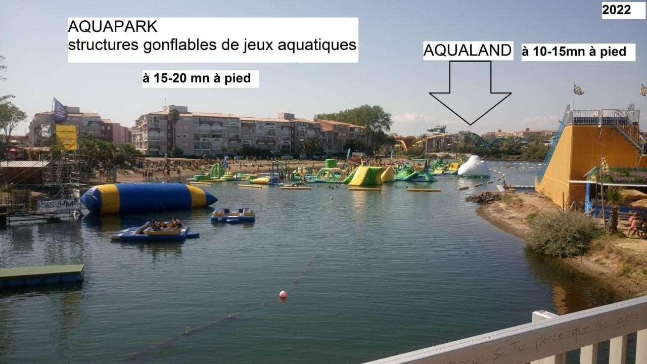 Lara 2 - T2 Balcon Piscine Lit Double & Clic-Clac Parking Pres Du Centre-Port Et Ile Loisirs Agde Exterior photo